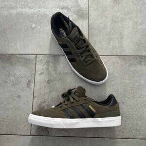 adidas Busenitz Vulc II Skate Shoes Men's Size 10.5 Olive/ Black/ White JQ1027